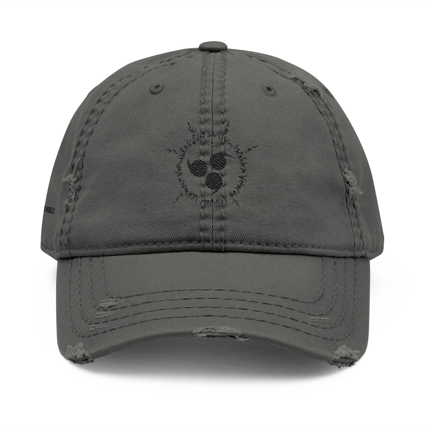 CURSE MARK Distressed Embroidered Hat