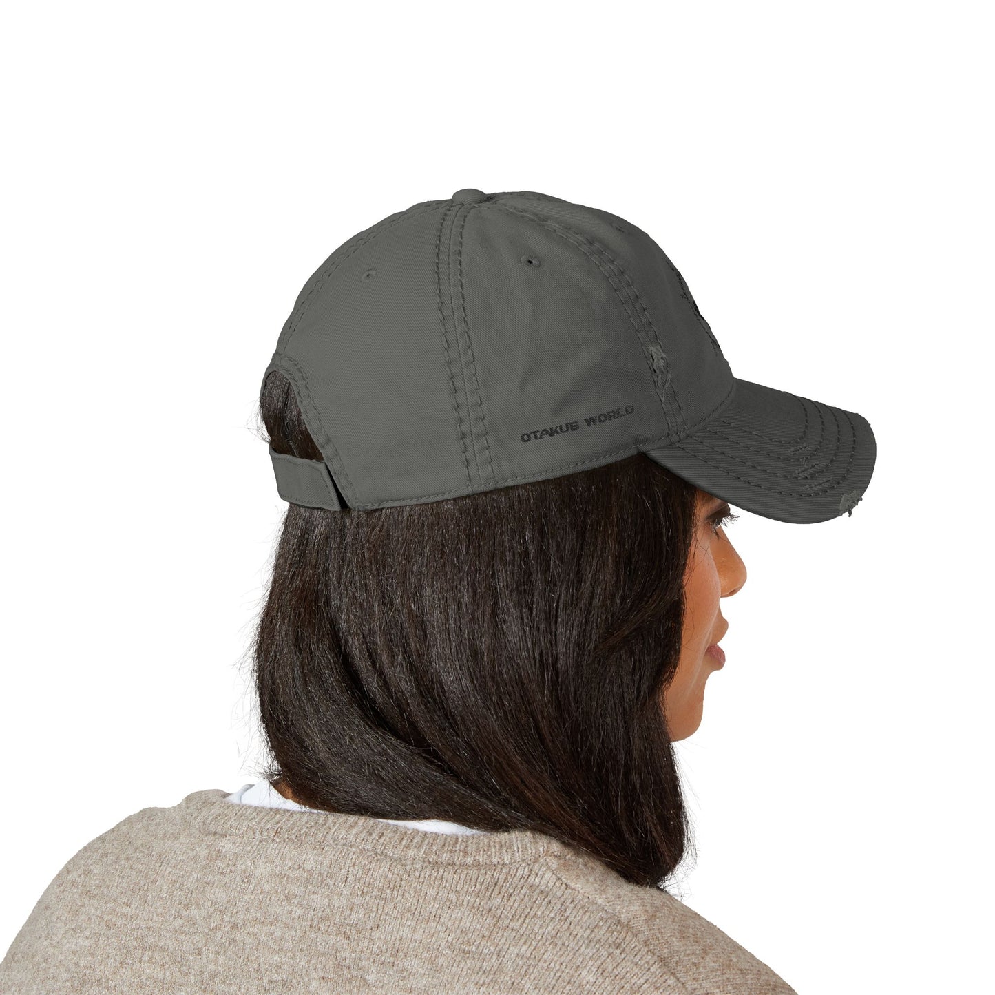 CURSE MARK Distressed Embroidered Hat