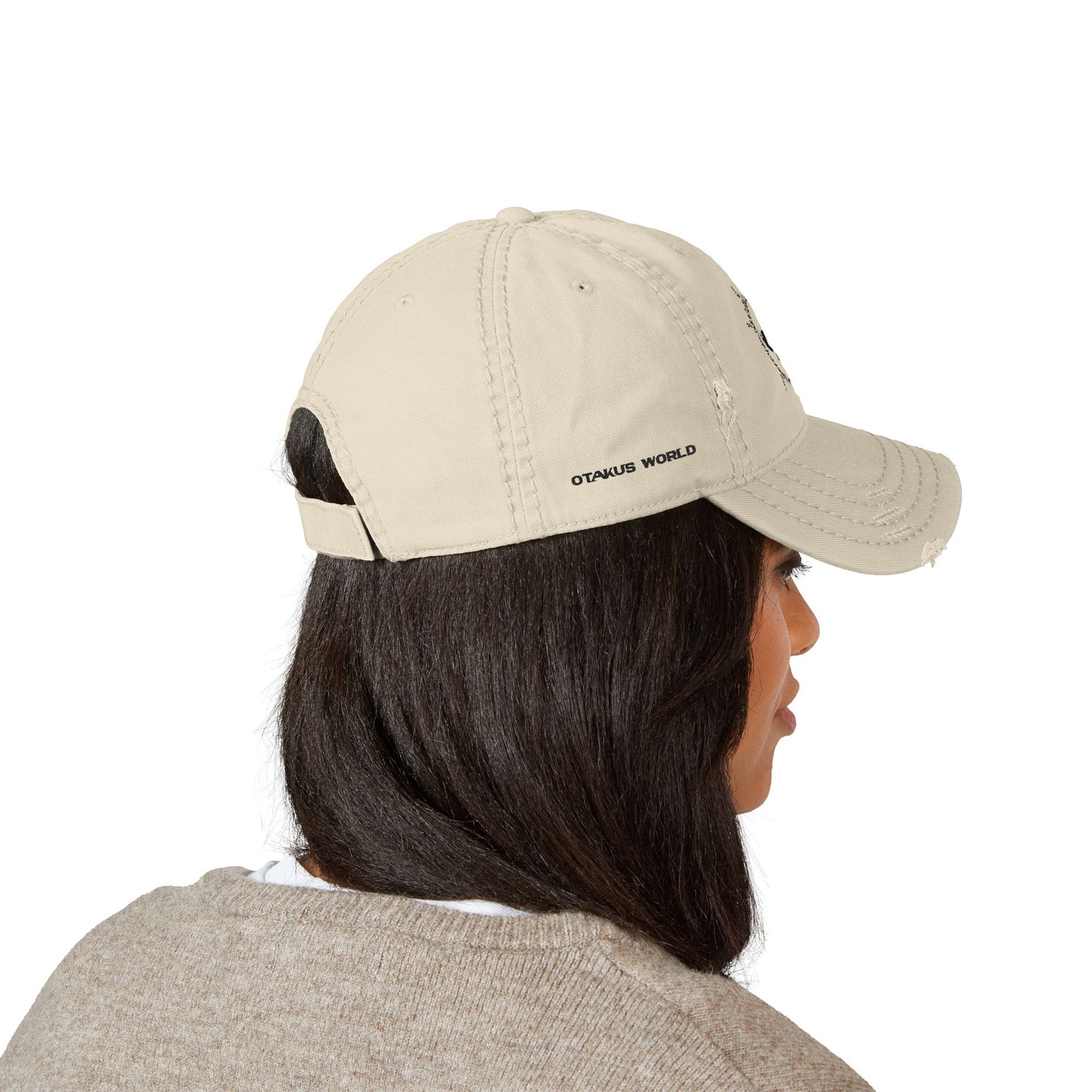 CURSE MARK Distressed Embroidered Hat