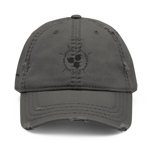 CURSE MARK Distressed Embroidered Hat