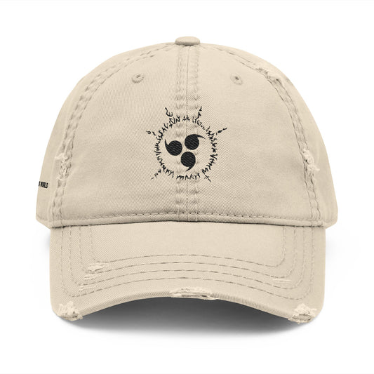 CURSE MARK Distressed Embroidered Hat